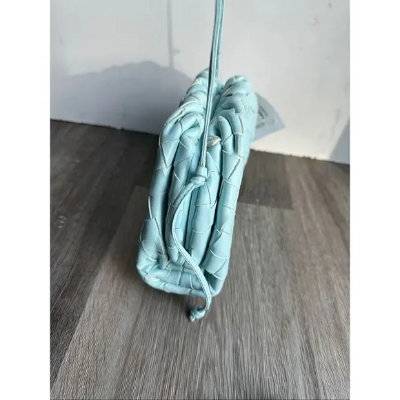 BOTTEGA VENETA Mini Pouch Intrecciato Crossbody Bag In Pale Blue $2500 - Picture 10 of 16